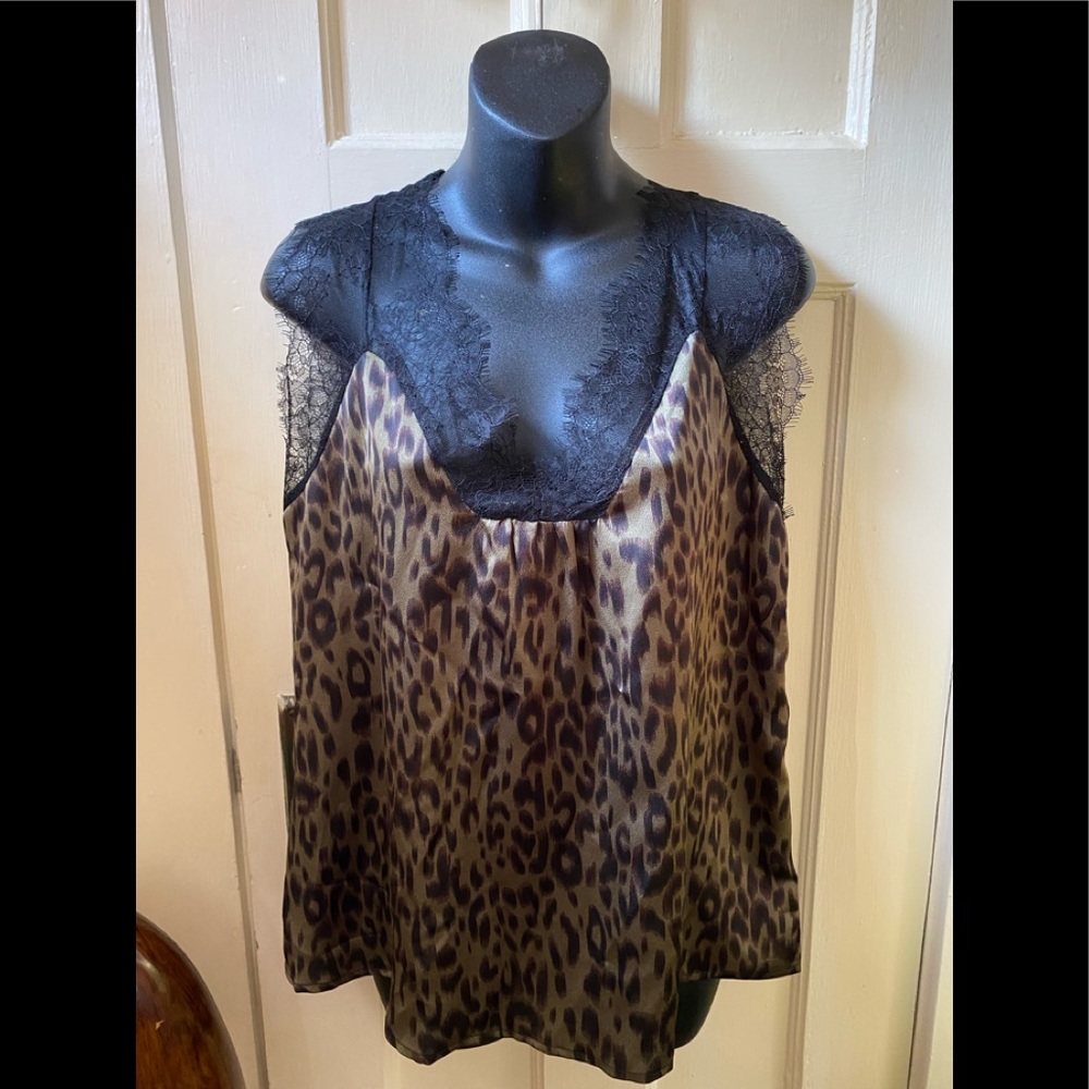 Leopard army greens blouse
